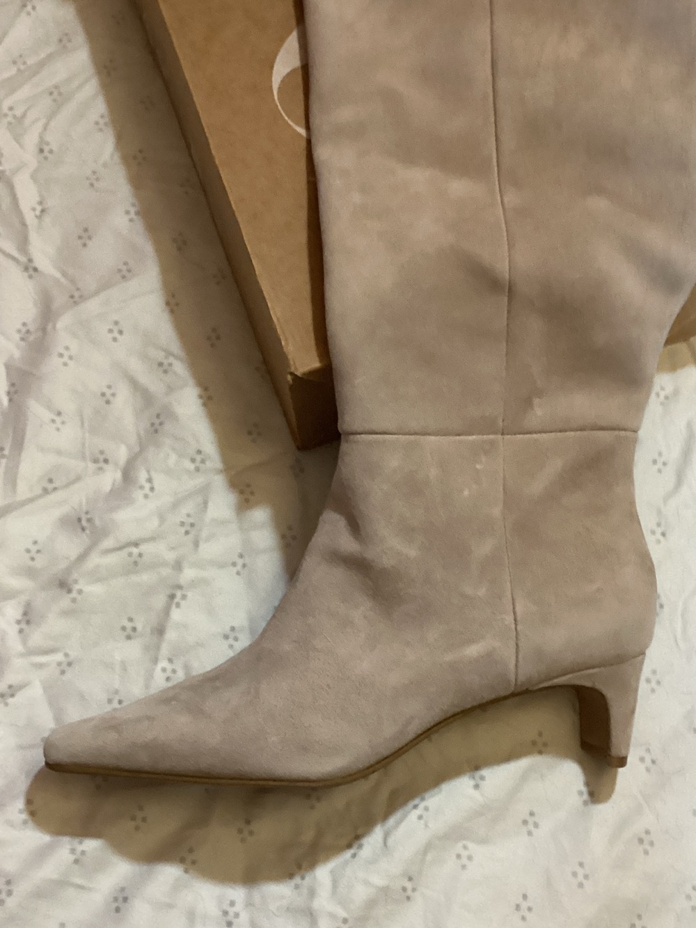 Suede Pointed-Toe Ankle Booties